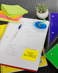 Lined Stick On Notes Neon 3" X 3" 70 Ct.