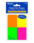 Stick On Notes 1.5" X 2" 70 Ct. (4/Pack) Neon