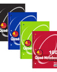 Notebook Spiral Quad-Ruled 4-1" 100 Ct.