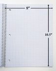Notebook Spiral Quad-Ruled 4-1" 100 Ct.