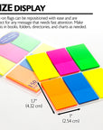 25 Ct. 1" X 1.7" Neon Color Standard Flags (6/Pack)