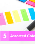 25 Ct. 0.5" X 1.7" Neon Color Coding Flags (10/Pack)