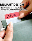 Filing Tabs 2" x 1.5" 5 Colors (30 Tabs/Pack)