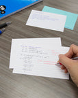 Ruled White Index Card Spiral Bound 3" X 5" 50 Ct.