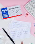 Ruled White Index Card 3" X 5" 100 Ct.