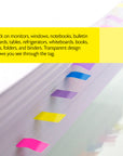 30 Ct. 0.5" x 1.7" Neon Color Coding Flags w/ Dispenser (4/Pack)