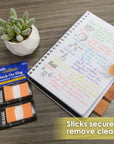 Flags Neon Color Standard Flags w/ Dispenser 1" x 1.7" 30 Ct. (2/Pack)
