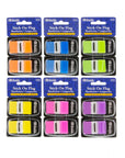 Flags Neon Color Standard Flags w/ Dispenser 1" x 1.7" 30 Ct. (2/Pack)