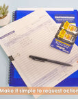 Flags Yellow Color Printed Sign Here w/ Dispenser 1" x 1.7" 25 Ct. (2/Pack)