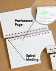 Ruled White Index Card Spiral Bound 3" X 5" 50 Ct.