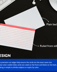 Ruled Color Coded Index Card 3" X 5" 100 Ct.
