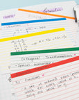 Ruled Color Coded Index Card 3" X 5" 100 Ct.