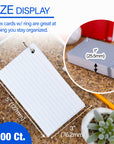 Ruled White Index Card Poly Cover w/ Ring 3" x 5" 100 Ct.