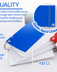 Ruled White Index Card Poly Cover w/ Ring 3" x 5" 100 Ct.