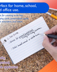 Ruled White Index Card Poly Cover w/ Ring 3" x 5" 100 Ct.
