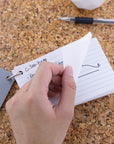 Ruled White Index Card Poly Cover w/ Ring 3" x 5" 100 Ct.