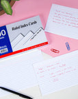 Ruled White Index Card 5" X 8" 100 Ct.