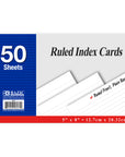 Ruled White Index Card 5" X 8" 50 Ct.