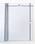 Notebook Spiral Personal / Assignment 5" X 7" 120 Ct.
