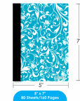 Composition Book Poly Cover Floral 5" x 7" 80 Ct.