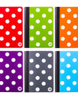 Composition Book Poly Cover Polka Dot 5" x 7" 80 Ct.