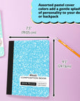 W/R 100 Ct. Pastel Color Marble Composition Book