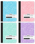 W/R 100 Ct. Pastel Color Marble Composition Book