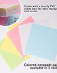 75mm X 75mm 300 Ct. Color Paper Cube w/ Tray