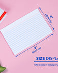 Ruled White Index Card 4" X 6" 100 Ct.