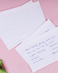 Ruled White Index Card 4" X 6" 100 Ct.