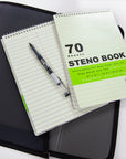 Steno Book Ruled Green Tint Gregg 6" X 9" 70 Ct.