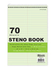 Steno Book Ruled Green Tint Gregg 6" X 9" 70 Ct.
