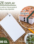 Ruled White Index Card Fashion Poly Cover w/ Ring 3" x 5" 100 Ct.