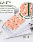 Ruled White Index Card Fashion Poly Cover w/ Ring 3" x 5" 100 Ct.