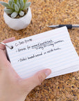 Ruled White Index Card Fashion Poly Cover w/ Ring 3" x 5" 100 Ct.