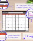17" X 22" Undated 12-Month Desk Pad Calendar