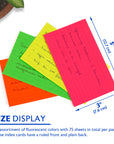 Ruled Fluorescent Colored Index Card 3" X 5" 75 Ct.