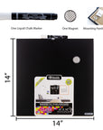 Magnetic Chalkboard 14" x 14" w/ Chalk Marker & Magnet