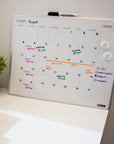METALLIQUE Aluminium Framed Magnetic Dry Erase Calendar 16" X 20"