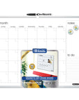 METALLIQUE Aluminium Framed Magnetic Dry Erase Calendar 16" X 20"