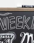 RUSTIQUE Wood Frame Magnetic Chalkboard 20" x 30" w/ Chalk Marker & Magnets