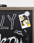 RUSTIQUE Wood Frame Magnetic Chalkboard 20" x 30" w/ Chalk Marker & Magnets