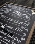 RUSTIQUE Wood Frame Magnetic Chalkboard 20" x 30" w/ Chalk Marker & Magnets