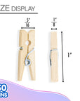 Mini Natural Clothes Pin (50/Pack)