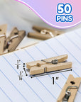 Mini Natural Clothes Pin (50/Pack)