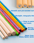 Wooden Dowel Round Natural 3/8" x 12" (6/Bag)
