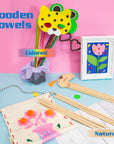 Wooden Dowel Assorted Round Natural (10/Bag)