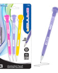 0.7 mm Mechanical Pencil w/ Spinner Top Eraser (3/Pack)