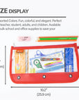 Pencil Pouch 3-Ring Clear 11.5" x 6.5"