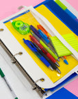 Pencil Pouch 3-Ring Clear 11.5" x 6.5"